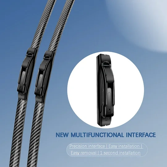🌈 Carbon Fiber Boneless Silent Windshield Wipers - Make Your Driving Experience Stylish, Quiet And Clear!