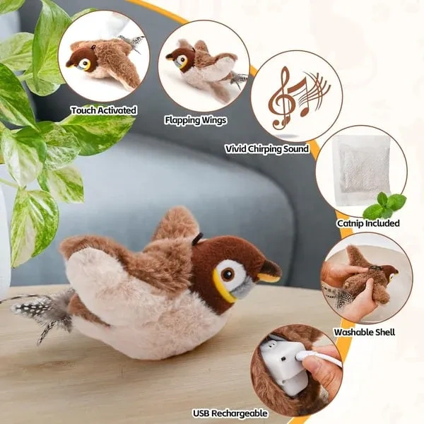 🔥Last Day 49% OFF - 🐾Interactive Chirping Bird Cat （Buy 2 Free Shipping）
