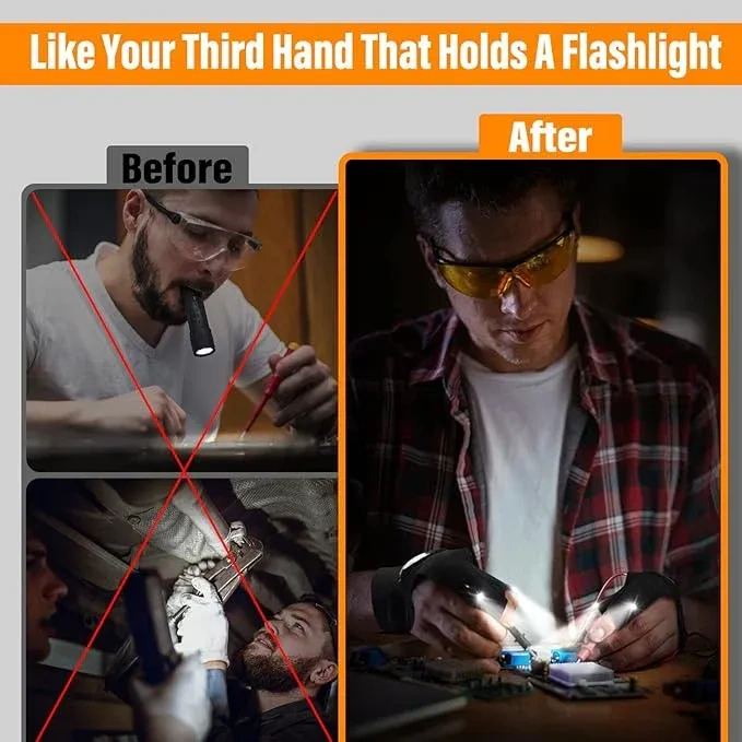 New Year HOT Sale - 49% OFF! - LED Flashlight Waterproof Gloves（Buy 2 Free Shipping）