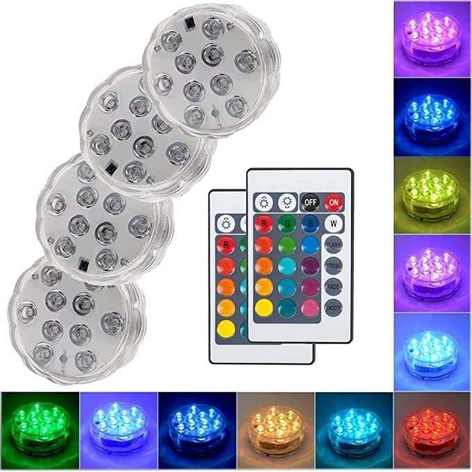 💥Submersible LED Pool Lights (RF Remote Control )