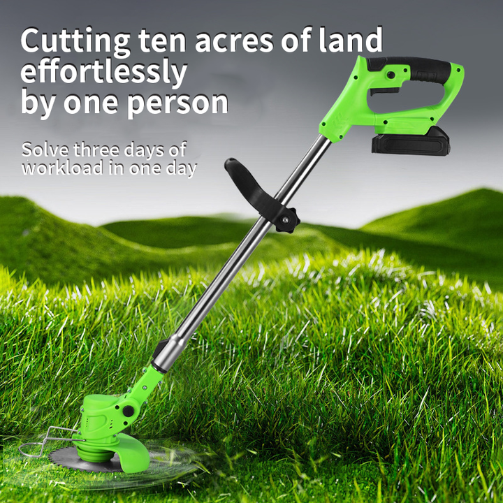 Household Lawn Mower Handheld Lithium Battery Grass Trimmer Rechargeable Mower Grass Cutter Garden Tools