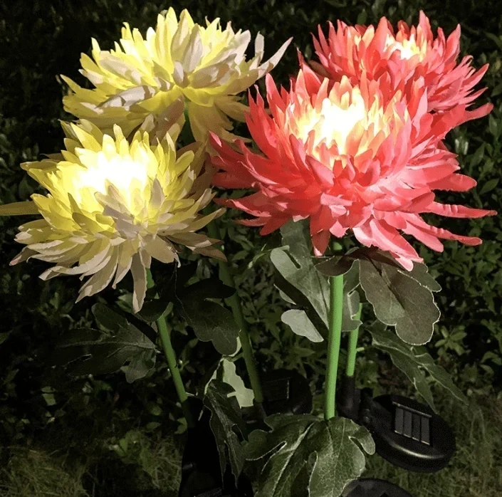 🎁Summer Hot Sale -49% OFF🎁 - SPRING ARTIFICIAL Chrysanthemum SOLAR GARDEN STAKE LED (🔥BUY 2 FREE SHIPPING🔥)