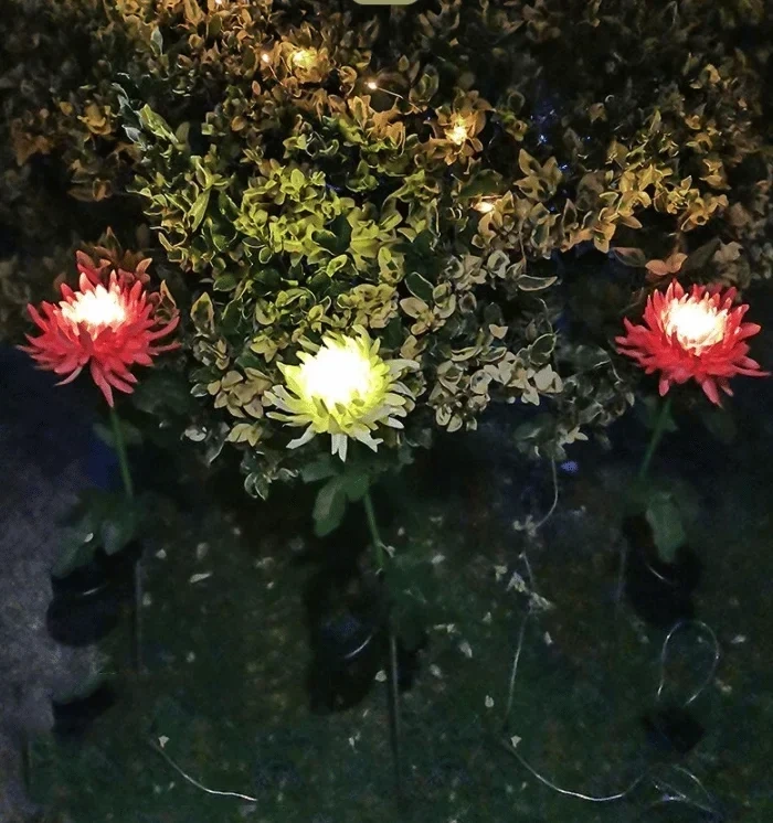🎁Summer Hot Sale -49% OFF🎁 - SPRING ARTIFICIAL Chrysanthemum SOLAR GARDEN STAKE LED (🔥BUY 2 FREE SHIPPING🔥)