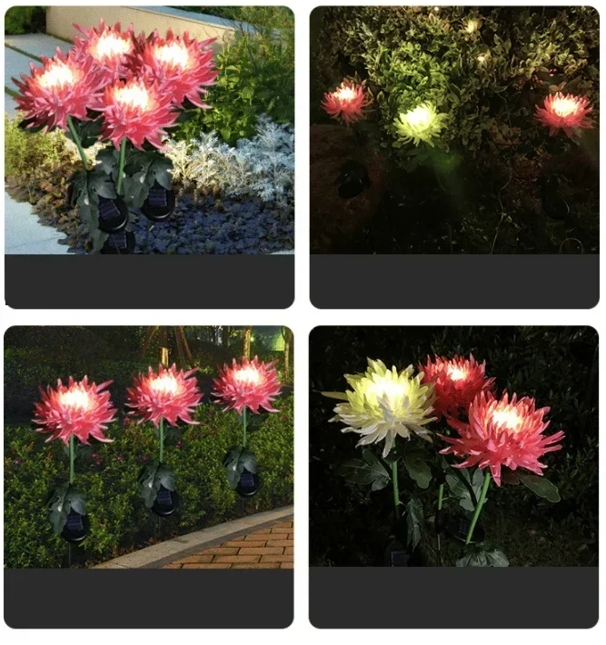 🎁Summer Hot Sale -49% OFF🎁 - SPRING ARTIFICIAL Chrysanthemum SOLAR GARDEN STAKE LED (🔥BUY 2 FREE SHIPPING🔥)