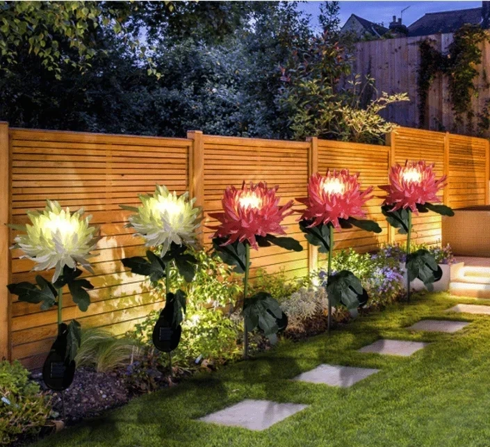 🎁Summer Hot Sale -49% OFF🎁 - SPRING ARTIFICIAL Chrysanthemum SOLAR GARDEN STAKE LED (🔥BUY 2 FREE SHIPPING🔥)