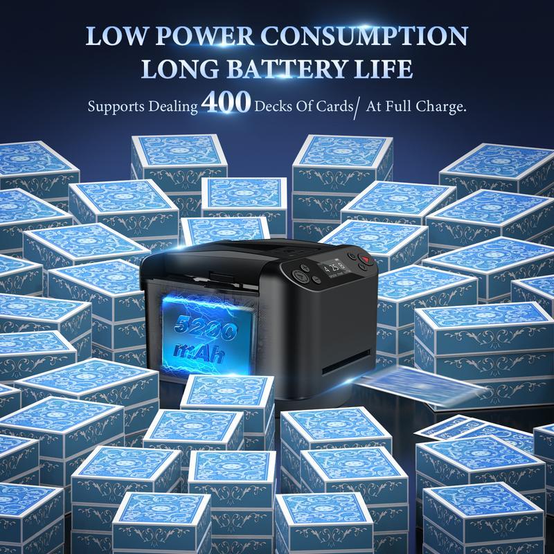 🔥2024 Hot Sale🔥Automatic Card Dispenser and Shuffler, 360° Rotating 2 Decks Card Dispenser（Free Shipping）