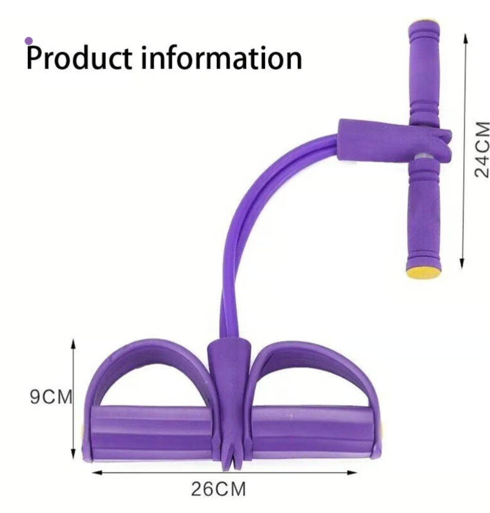 21 Fitness Resistance Bands-4 Tube Pedal Ankle Puller