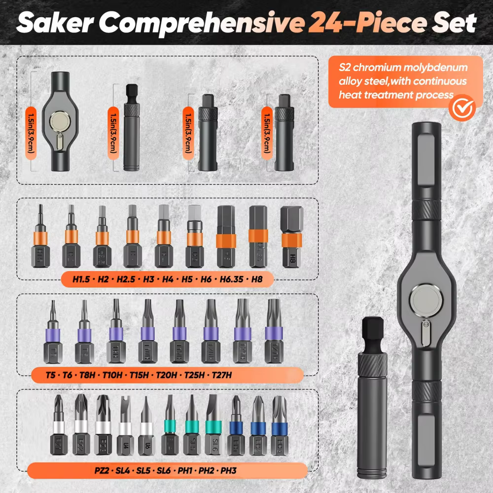 🔥Hot Sale 49% OFF🔧24 In 1 Magnetic Screwdriver Set