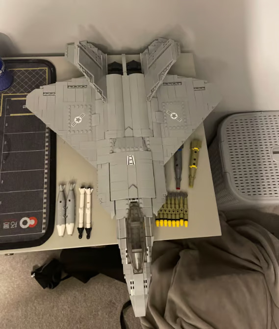 F22 Raptor Fighter Building Kit, Military Series Building Blocks Set