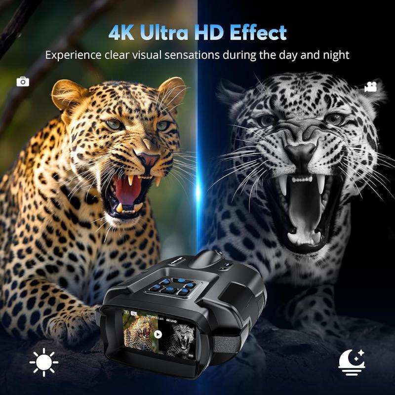 4K Infrared Night Vision Goggles, Binoculars (Free 64G memory card)