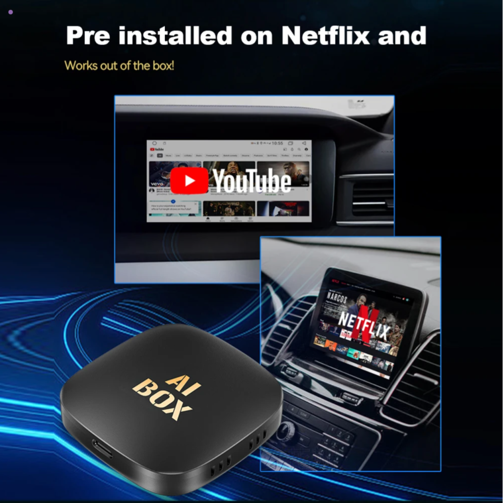 2025 Smart Mini Ai Box 2+32GB Android 13 Support Netflix YouTube Wireless CarPly Suitable for 99% of cars with wired Carplay