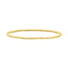 Gold Plated Beads Bracelet for Women Stretch Bracelets