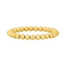 Gold Plated Beads Bracelet for Women Stretch Bracelets