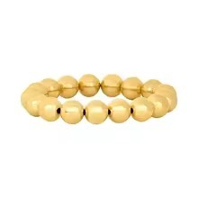 Gold Plated Beads Bracelet for Women Stretch Bracelets