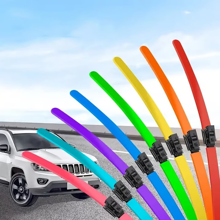 🌈 Colourful Silent Windshield Wipers – Transform Your Drive with Style, Silence & Crystal-Clear Vision!