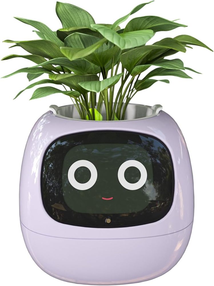 Smart Flowerpots, with Artificial Intelligence, Time Temperature Display, and Numerous Expressive Animations Based On The Environment
