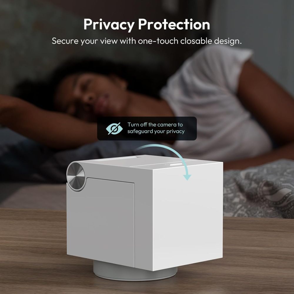 HD Indoor Security Camera with 6X Zoom, 2-Way Audio, Privacy Protection, Motion Tracking for Baby & Pet, 350° Pan & 135° Tilt, Local Storage