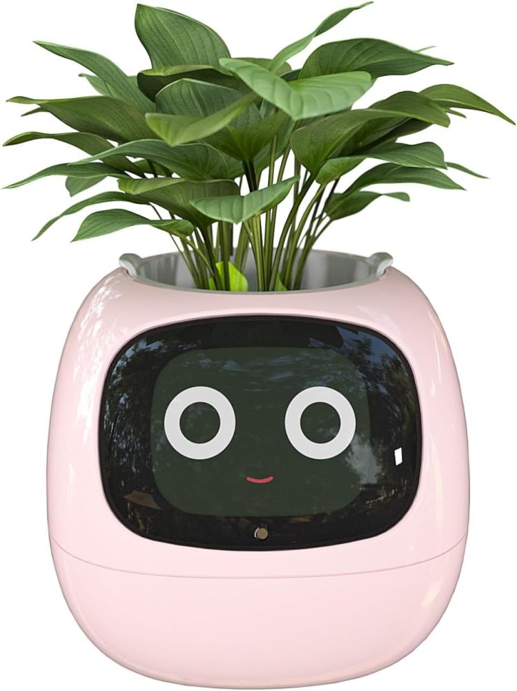 Smart Flowerpots, with Artificial Intelligence, Time Temperature Display, and Numerous Expressive Animations Based On The Environment