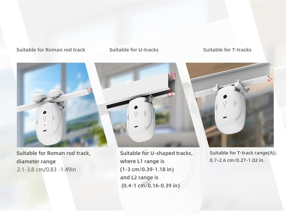 Automatic Curtain Opener and Closer - for Roman/U/T Rails
