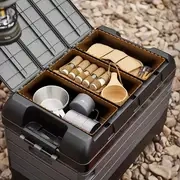 Waterproof Folding Camping Chair with Backrest & Storage Box