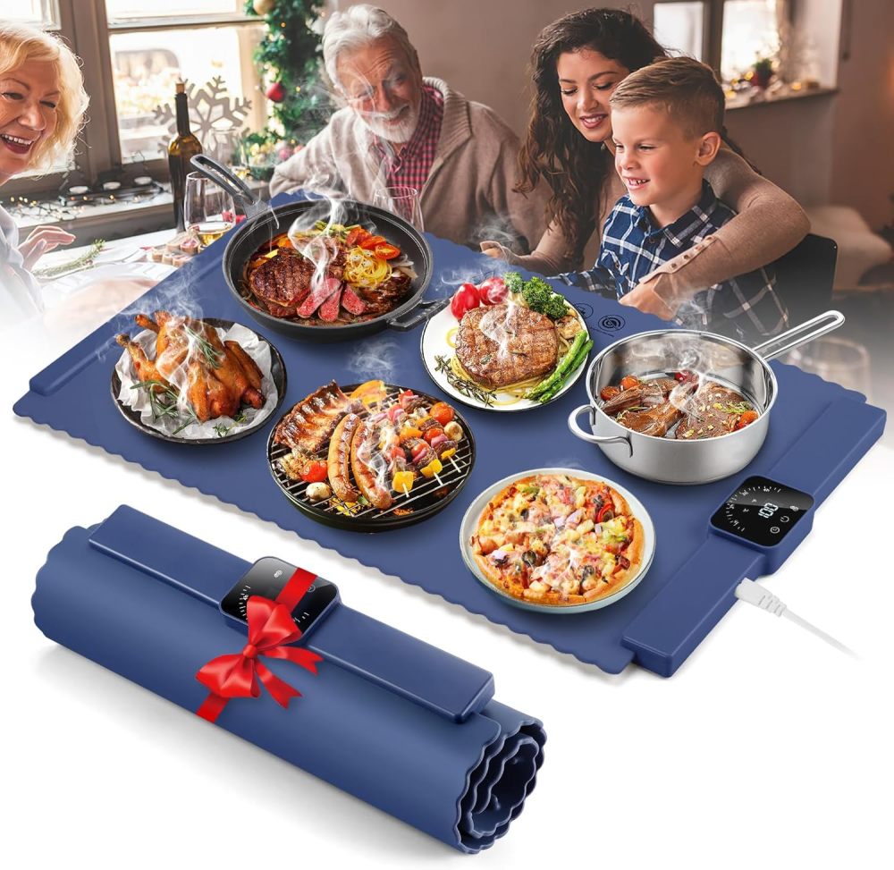 🔥Food Warming Mat - Electric Warming Trays for Buffets, Foldable Portable Food Warmer