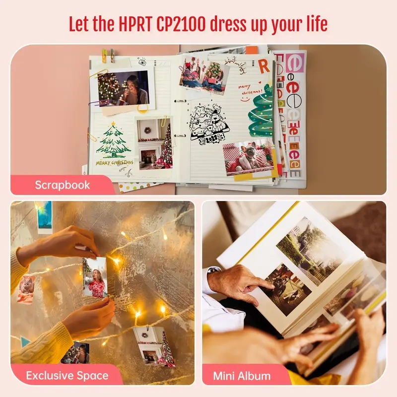 HPRT Photo Printer, 2x3 Micro Portable Colour Photo Printer with Wireless Mobile Connectivity, Compatible with iOS and Android