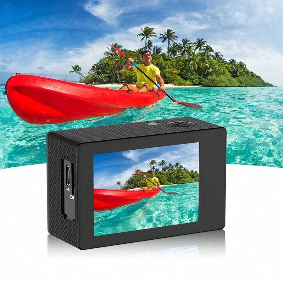 4K Action Camera（Includes 32GB Card And 1 Remote Control Selfie Stick)