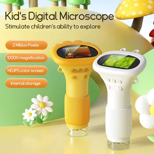 Discover the World with a 1000X STEM Microscope – HD Screen & Adventure-Ready for Kids