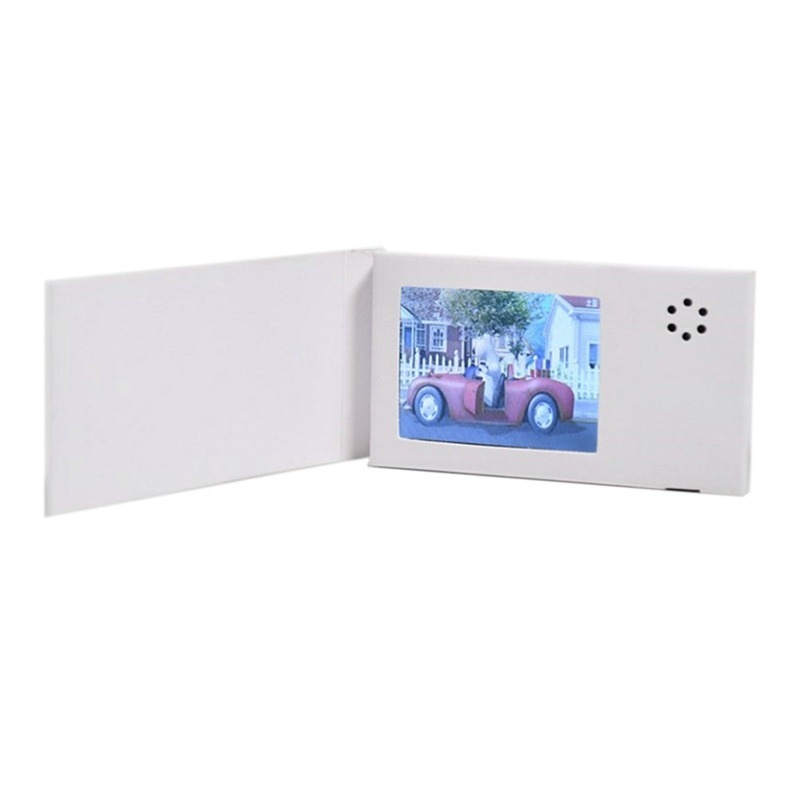 Stylish 2.4inch Birthday White Video Book Card