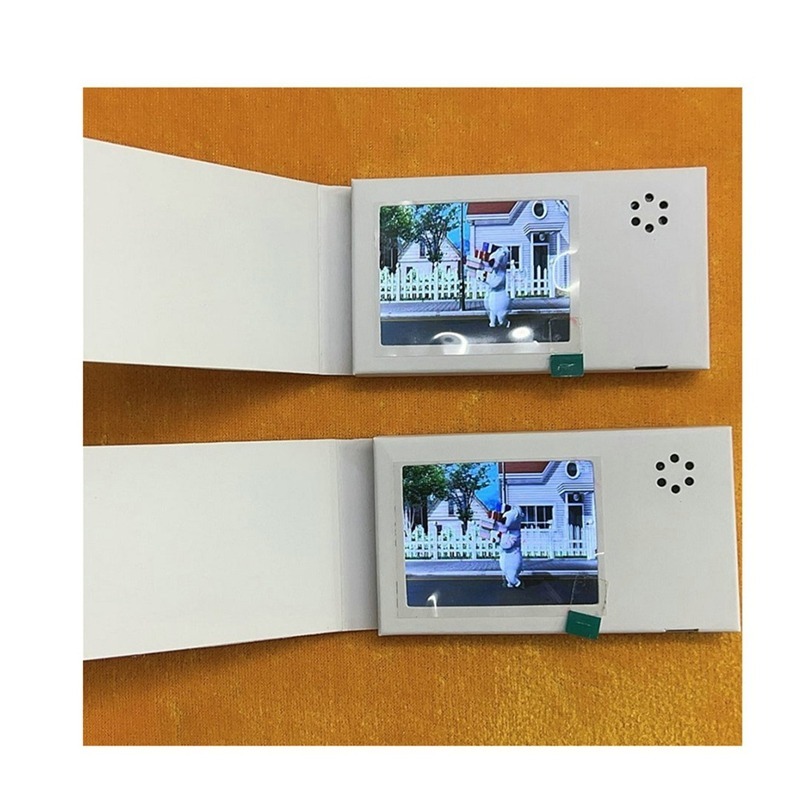 Stylish 2.4inch Birthday White Video Book Card