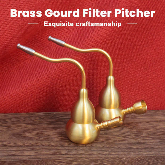 🔥 Brass Gourd Filter Pitcher