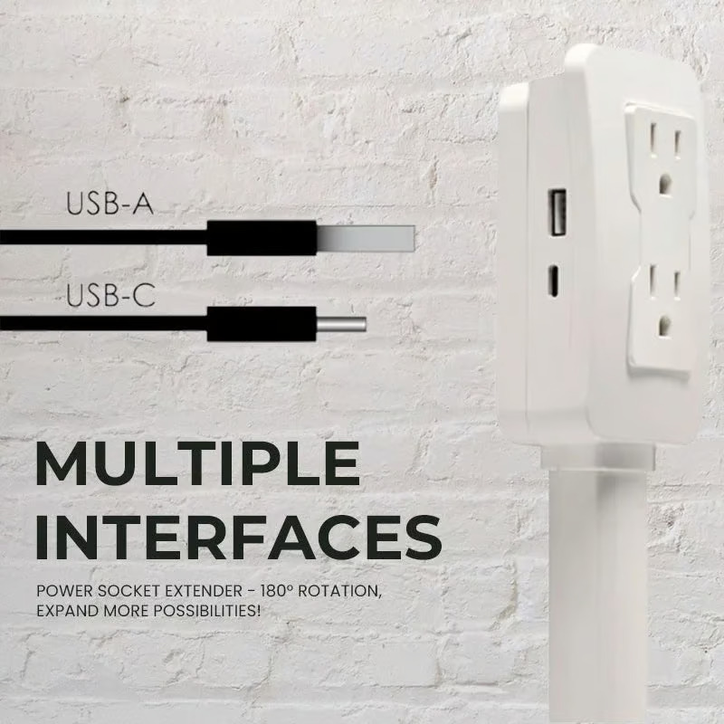 🔥2025 New Arrival - 49% OFF🔥Retractable and rotatable Electrical Outlet Extender