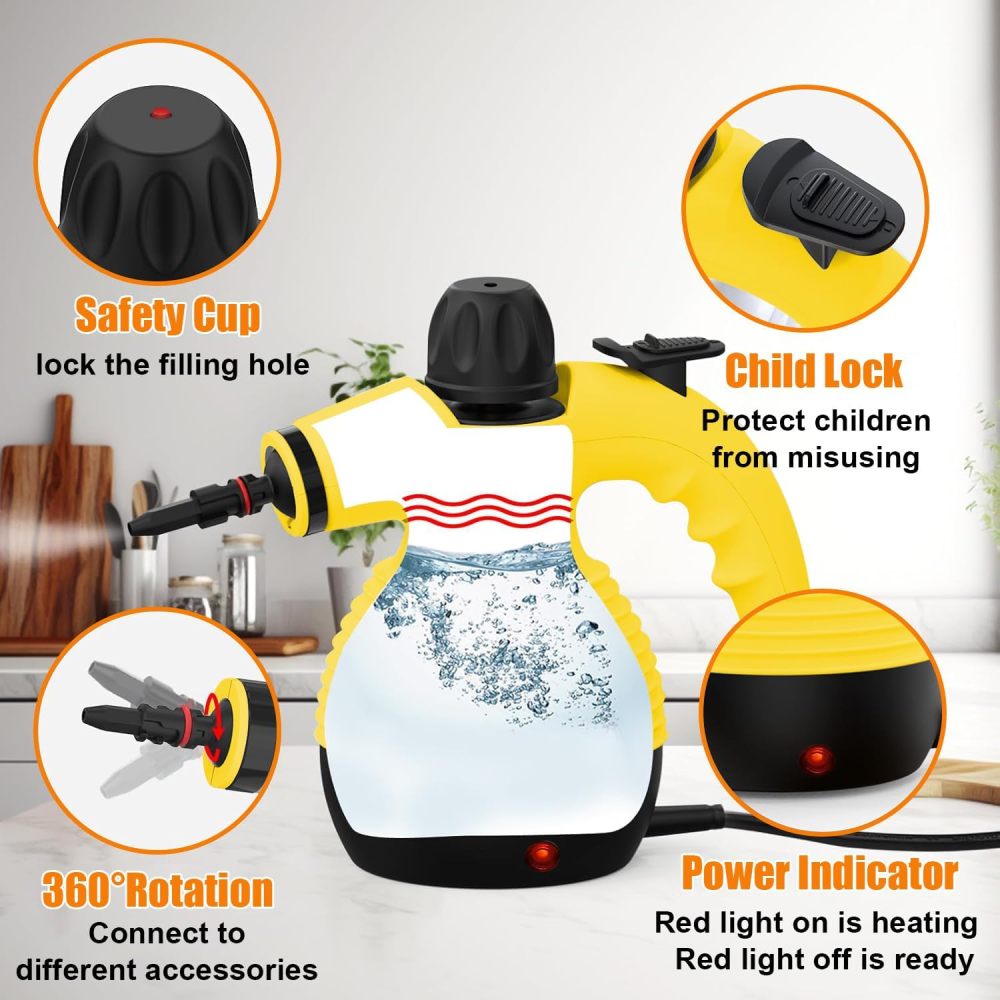 Pressurized Multi-Surface Steam Cleaner (with 10pcs Accessories )