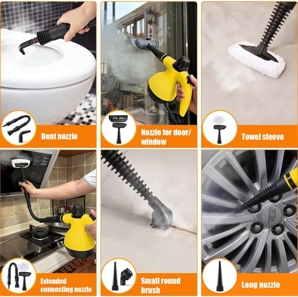 Pressurized Multi-Surface Steam Cleaner (with 10pcs Accessories )