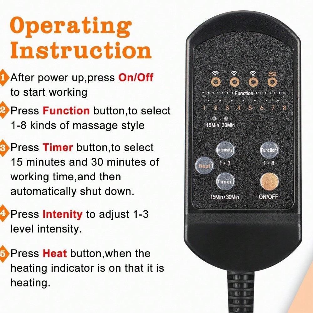 8 Modes Massage Seat Cushion Heated