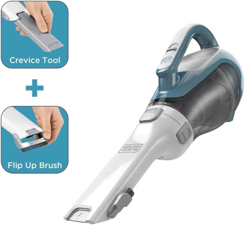 BLACK+DECKER dustbuster AdvancedClean Cordless Handheld Vacuum, Compact Home and Car Vacuum with Crevice Tool (CHV1410L)