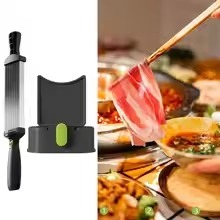 Meat Slicer For Fresh Raw Meat, Adjustable Thickness 2 Or 4 Mm, 17-In-1 Stainless Steel Meat Cleaver Kitchen Knife