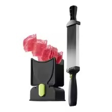 Meat Slicer For Fresh Raw Meat, Adjustable Thickness 2 Or 4 Mm, 17-In-1 Stainless Steel Meat Cleaver Kitchen Knife