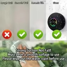 Mini Portable Bluetooth Audio IPX4 Waterproof Led Lights Bathroom Outdoor Large Suction Cup Can Be Adsorbed Wall Speaker