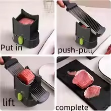 Meat Slicer For Fresh Raw Meat, Adjustable Thickness 2 Or 4 Mm, 17-In-1 Stainless Steel Meat Cleaver Kitchen Knife