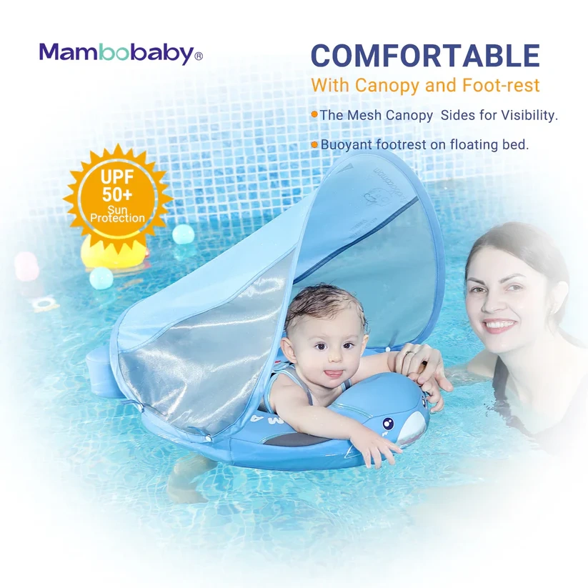 Baby Pool Float Ring With Sunshade