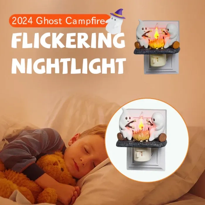 🔥Last Day Sale Price | 2024 Snowman Christmas Campfire Flickering Nightlight✨🔥👻