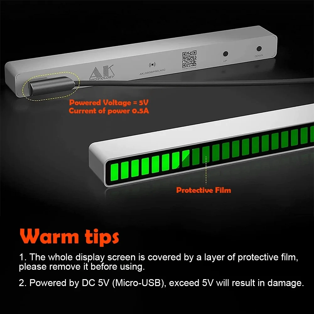 🔥Last Day Promotion - 49% OFF⏰Wireless Sound Activated RGB Light Bar