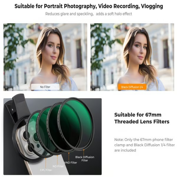 🔥2025 New arrivals - 52/67MM Phone Lens Filter Kit For All Phones Models