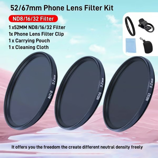 🔥2025 New arrivals - 52/67MM Phone Lens Filter Kit For All Phones Models