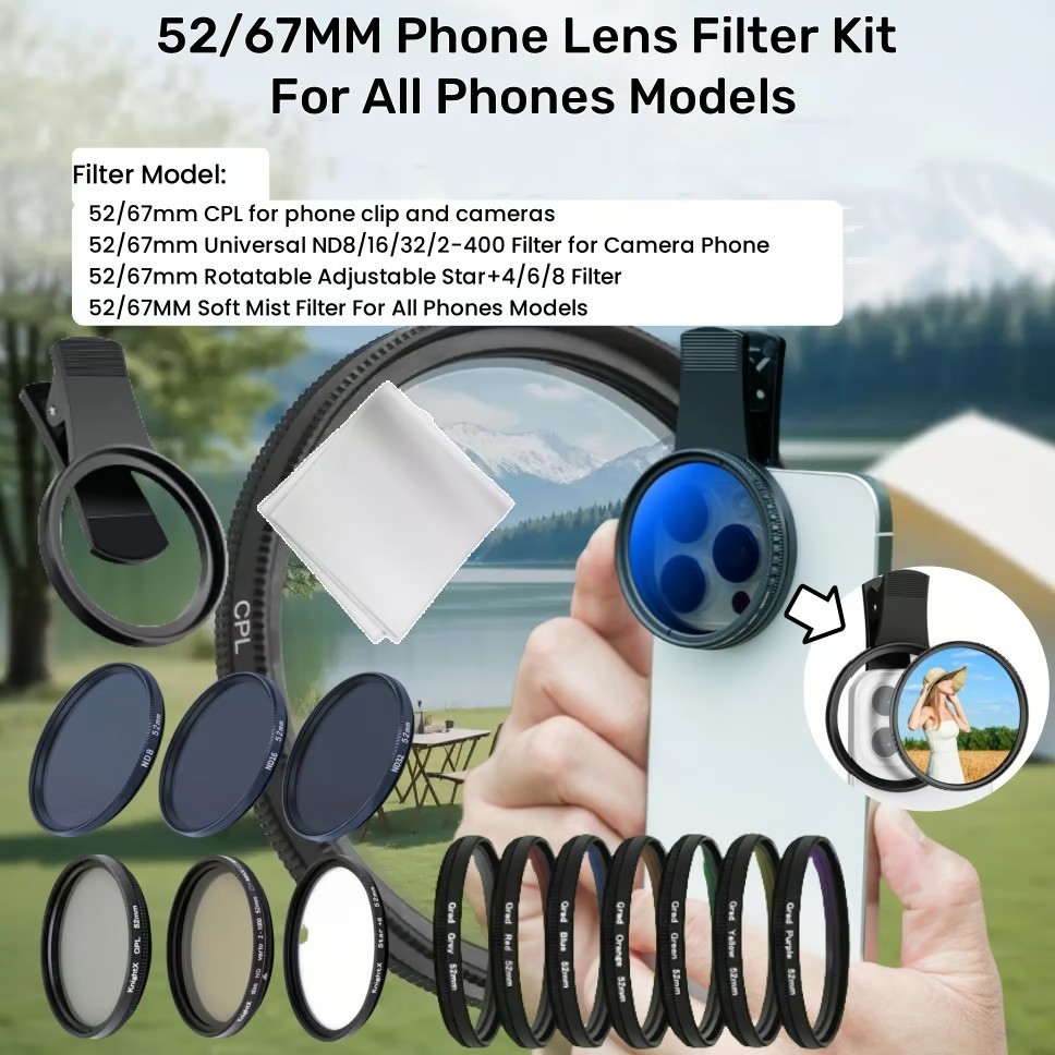🔥2025 New arrivals - 52/67MM Phone Lens Filter Kit For All Phones Models