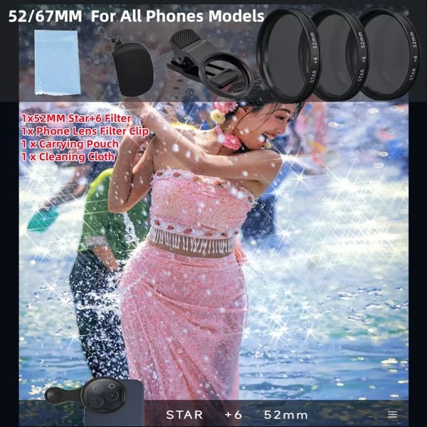 🔥2025 New arrivals - 52/67MM Phone Lens Filter Kit For All Phones Models