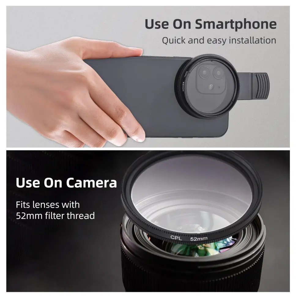 🔥2025 New arrivals - 52/67MM Phone Lens Filter Kit For All Phones Models