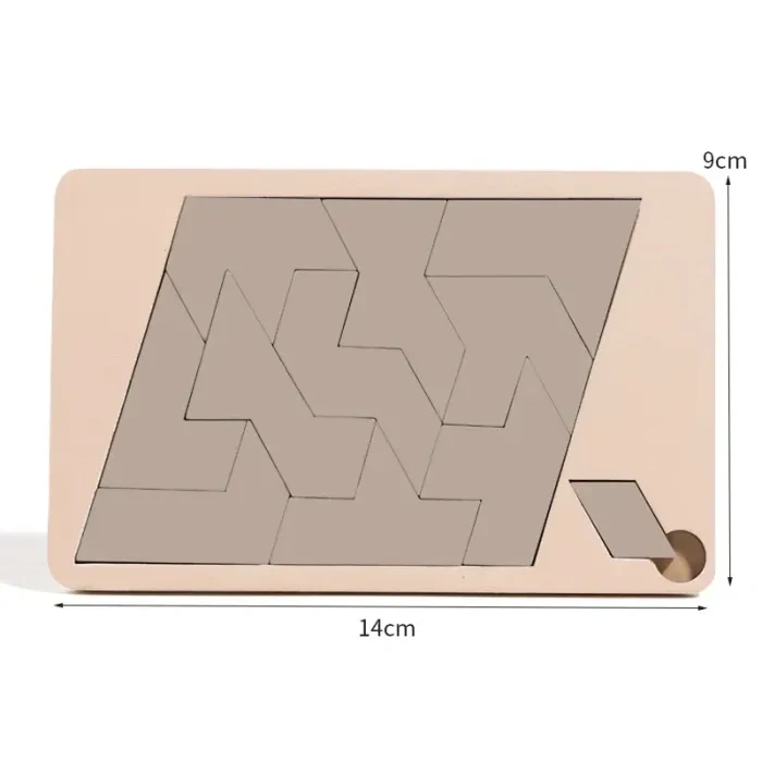 Wooden Tangram Board Puzzle Game Montessori Shape Puzzle Sorting Games Toy Colorful Tangram Educational Pattern Toy For Children