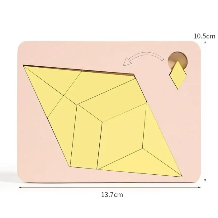 Wooden Tangram Board Puzzle Game Montessori Shape Puzzle Sorting Games ...